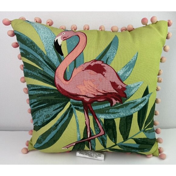 Allen + Roth Indoor/Outdoor Pillows Set Of 2 Flamingo & Watermelon Colorful EUC - Picture 3 of 12